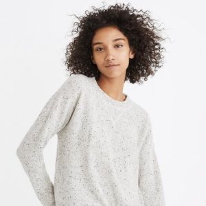 Madewell Cashmere Sweatshirt in Ash Donegal